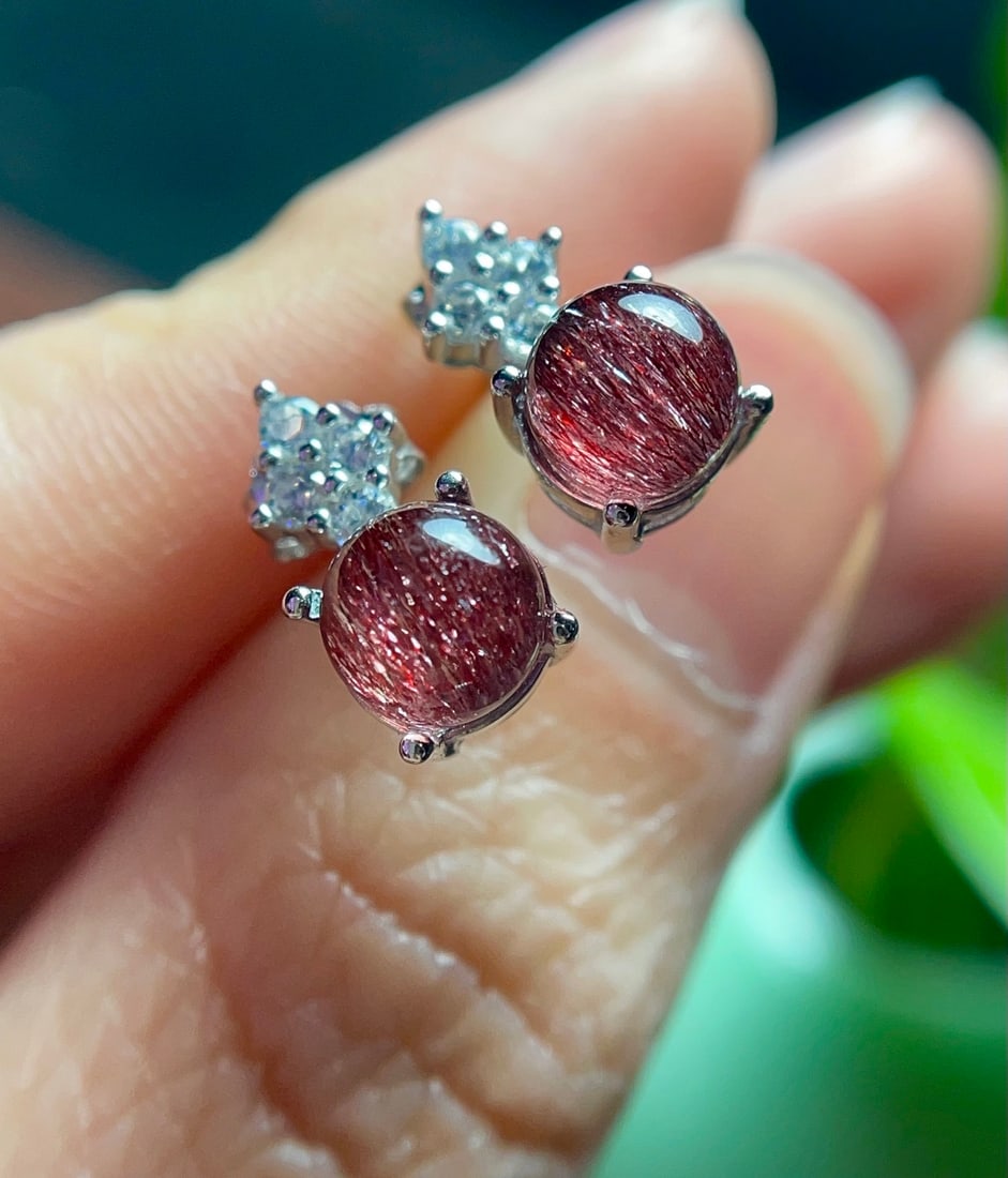 Natural Crystal Earrings - 2