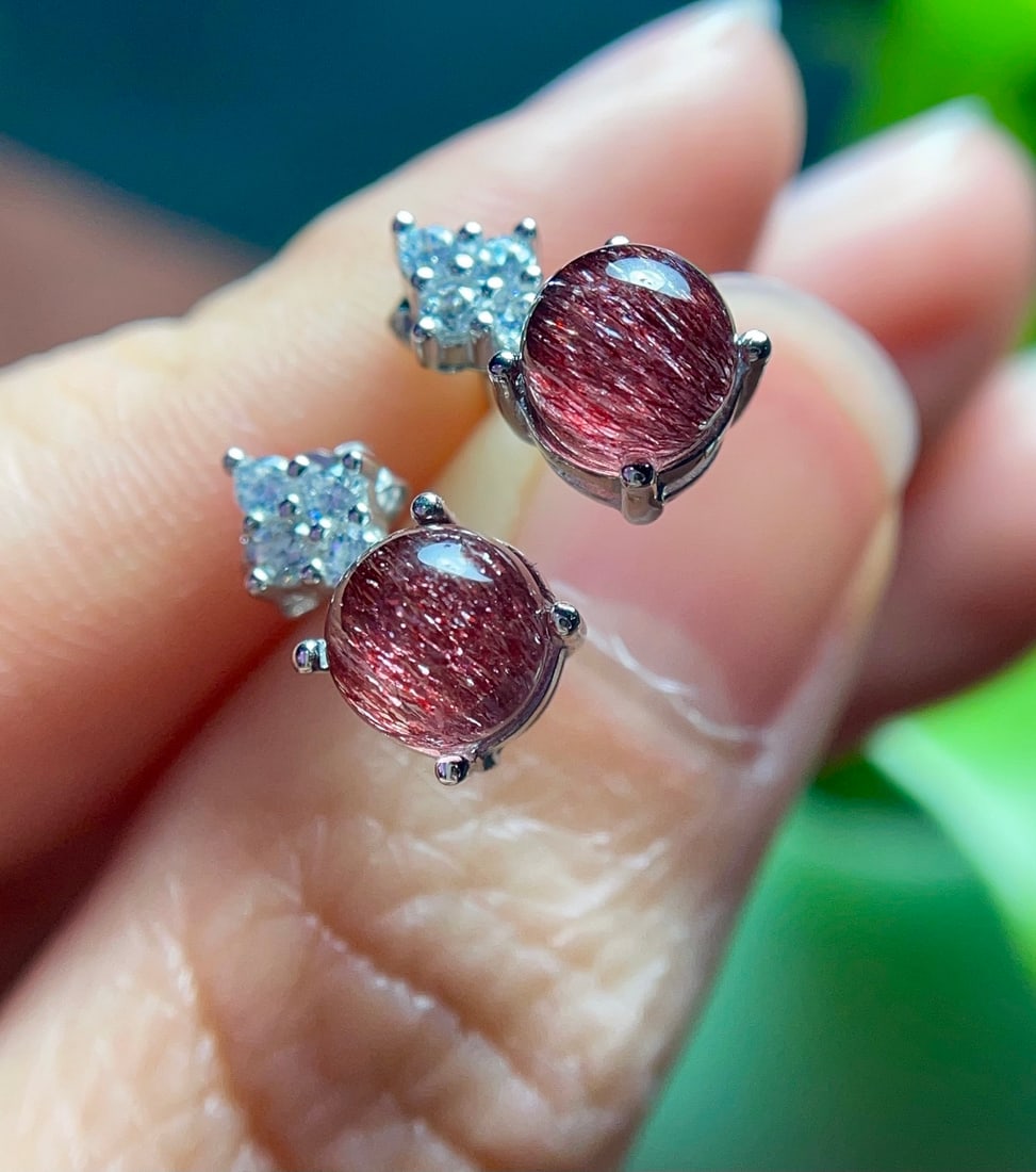 Natural Crystal Earrings - 5