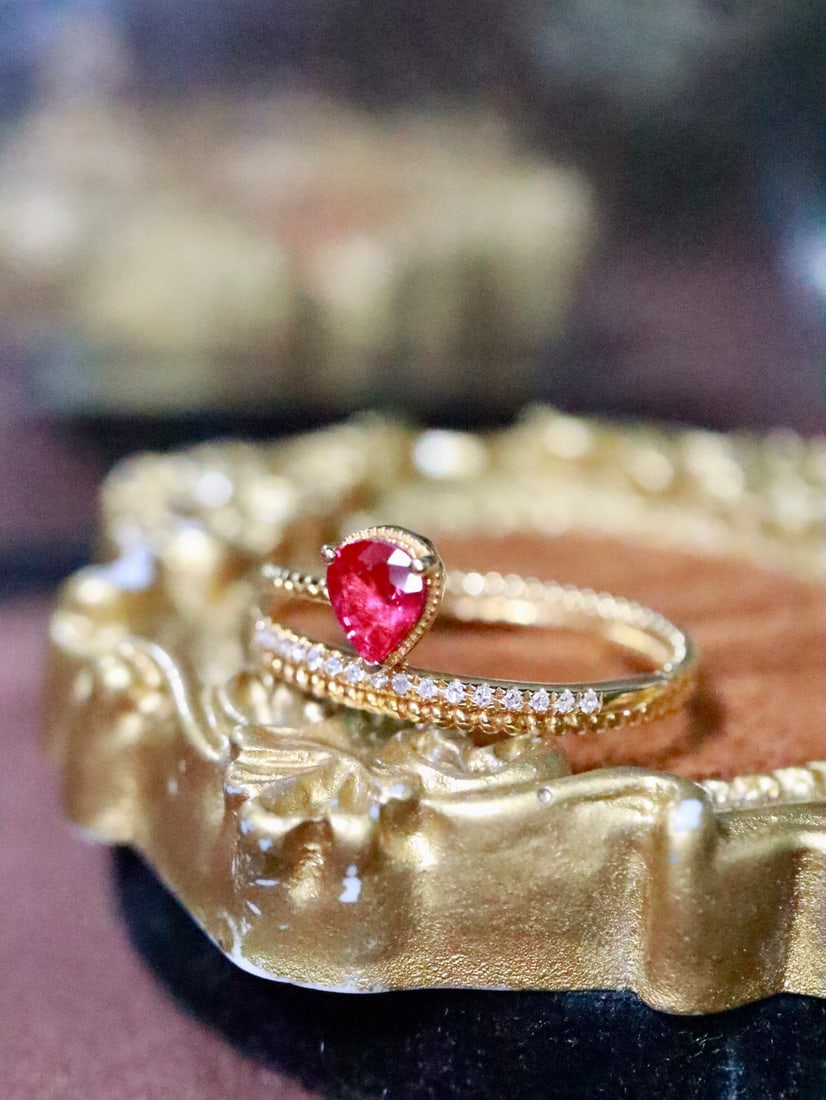 18K Gold Ruby Ring - 2