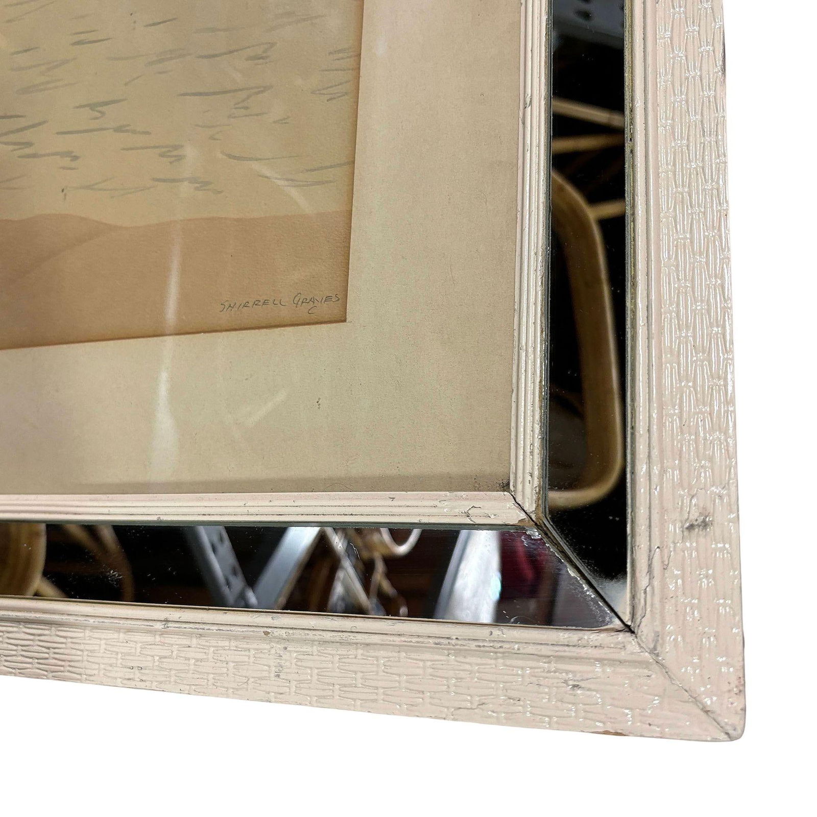 Pink Flamingo Watercolor Painting on Paper Signed by Shirrell Graves, Framed - 5