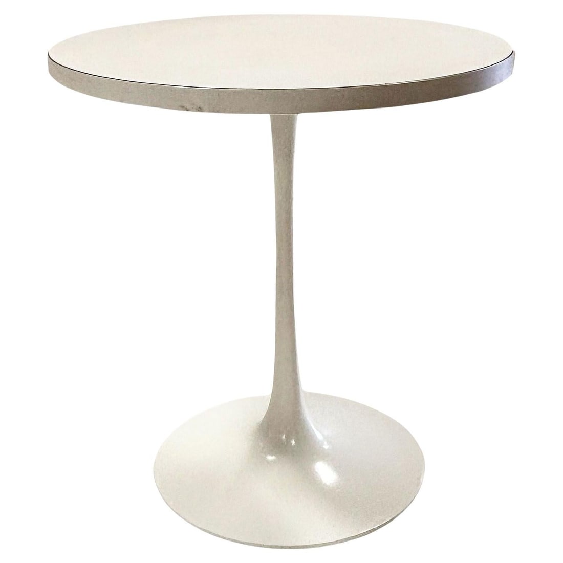 Mid-century Eero Saarinen Style Tulip Formica & Aluminum Side Table for Knoll - 2