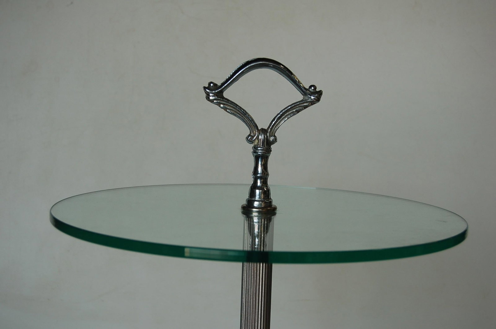 Art Deco Agate Glass and Chrome Lightup Illuminating Side Table - 19