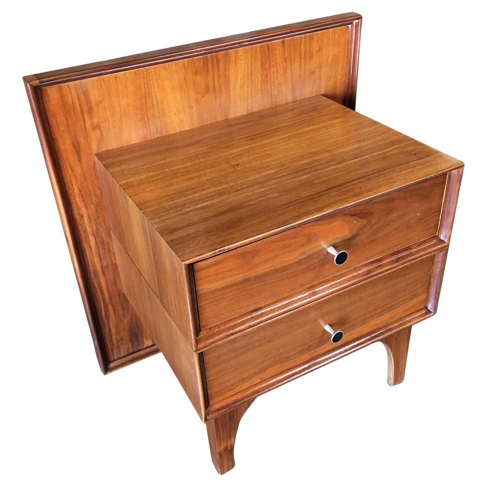 Custom Walnut Bedroom Nightstand by Glenn of California - 13