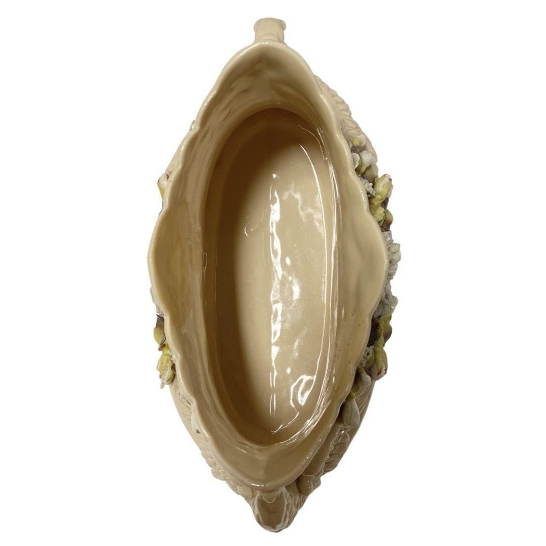 Italian Floral Swan Centerpiece Bowl Cachepot - 2