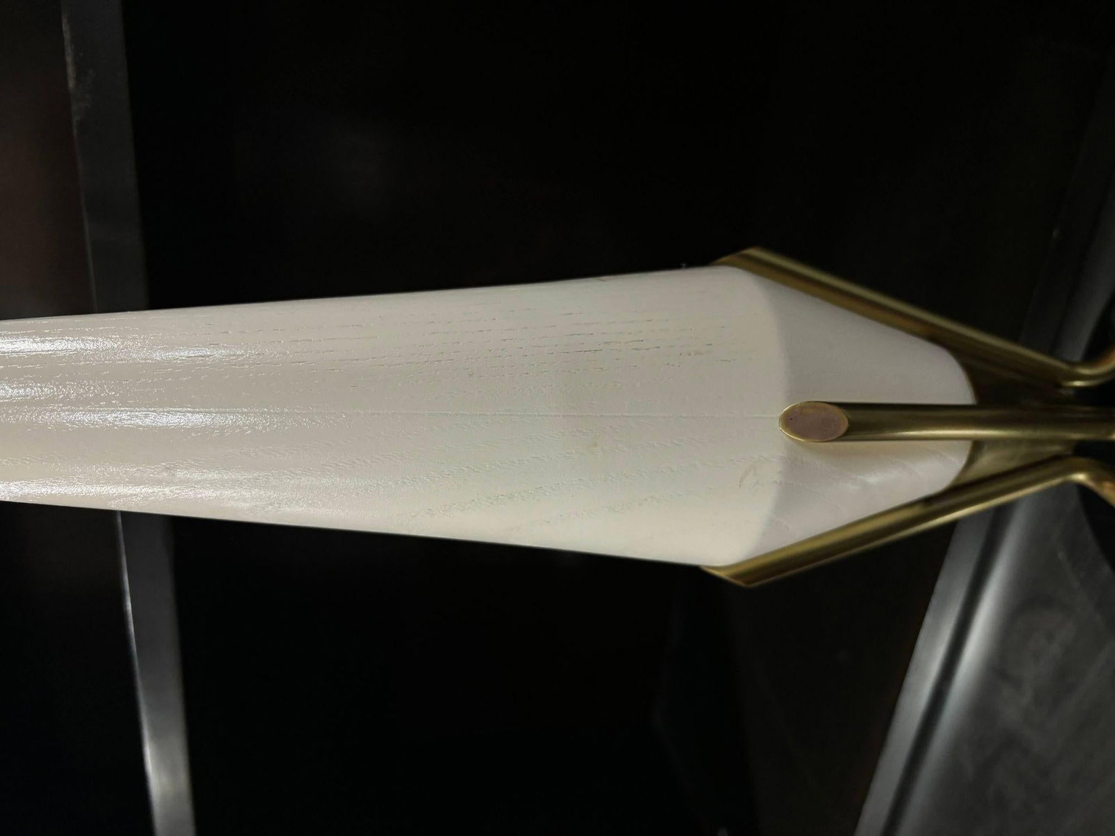 Mid Century Googie Table Lamp W/ Spun Fiberglass Shade - 19