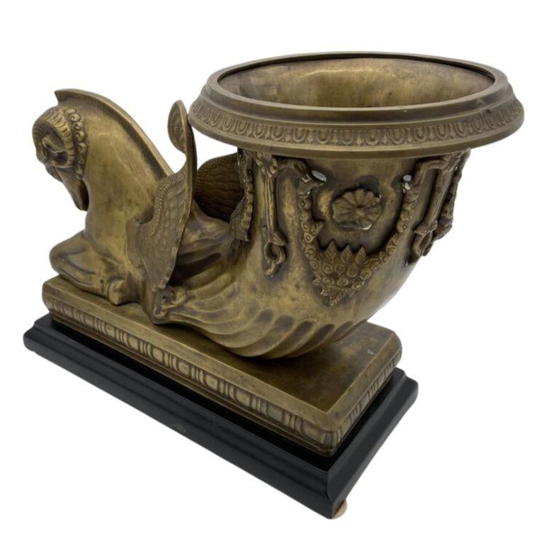 Golden Fleece Chrysomallos Winged Ram Bronze Mantle Urn - 10