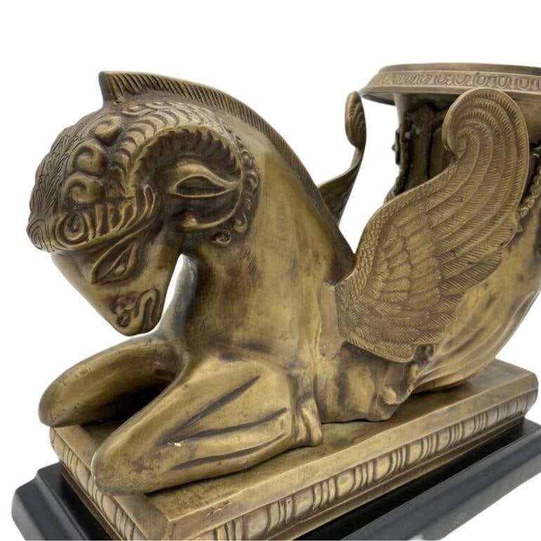 Golden Fleece Chrysomallos Winged Ram Bronze Mantle Urn - 5