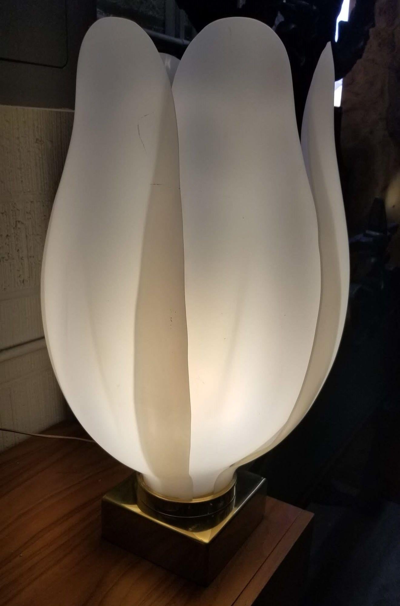 Oversized Acrylic Tulip Lamp in the style of Roger Rougier - 9