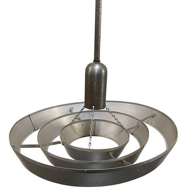 Mid-Century "Saturn" Ceiling Aluminum 19" Pendant by Kurt Versen, 16 Available - 2