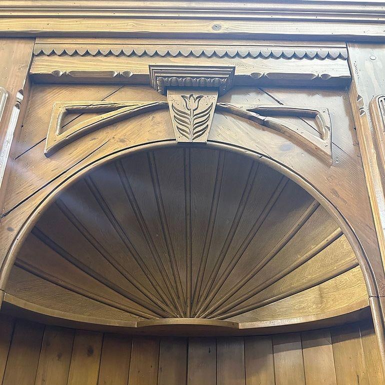 Georgian Style Old Pine Barrel Back Bespaq Corner Book Case - 19