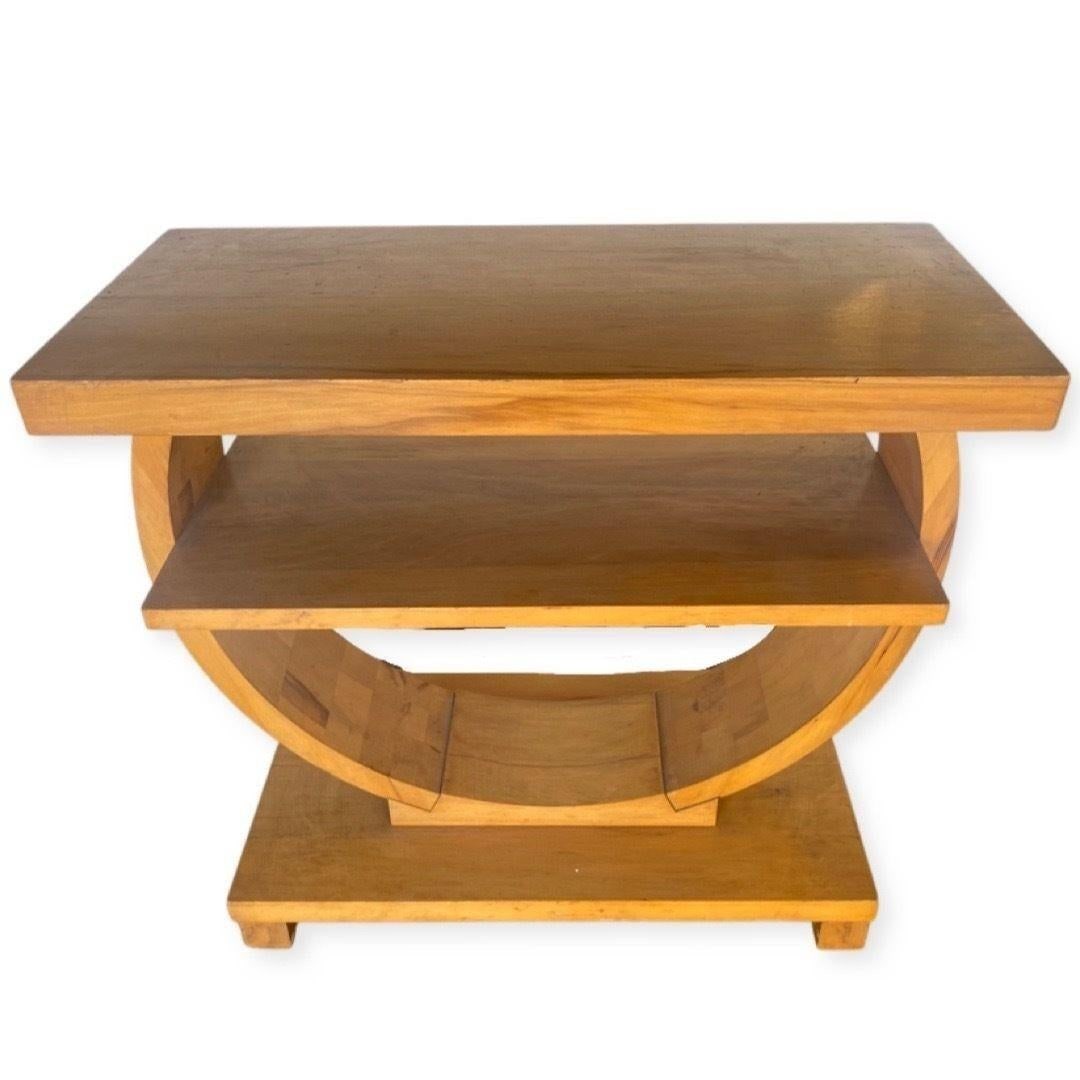 Art Deco Gilbert Rohde for Brown Saltman Geometric Side Table - 17