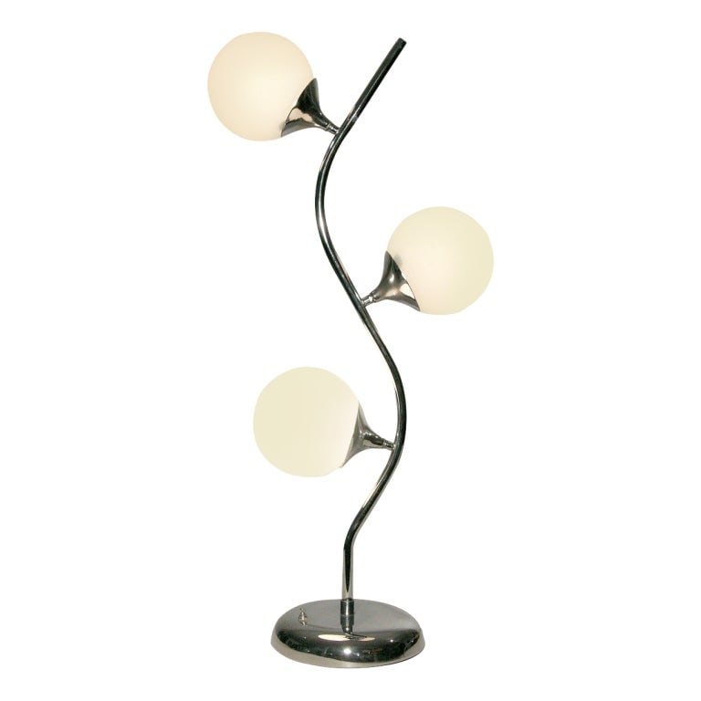 Chrome Post-modern Vine-Like Table Lamp in the Manner of Robert Sonneman (1 of 6)
