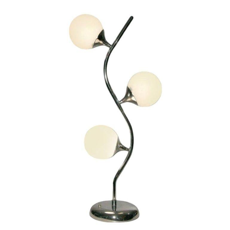 Chrome Post-modern Vine-Like Table Lamp in the Manner of Robert Sonneman - 3