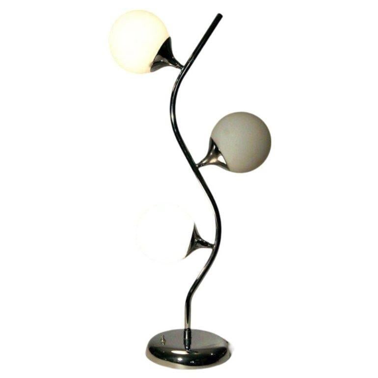 Chrome Post-modern Vine-Like Table Lamp in the Manner of Robert Sonneman - 5