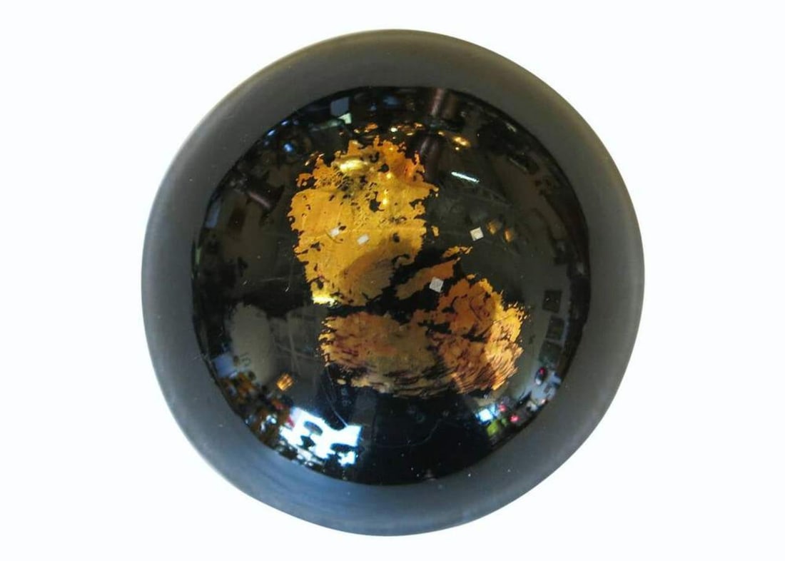 Mid-century Ceramic Black & Gold Plaster Aquatic Angelfish Wall Art, Set of 4 - 10