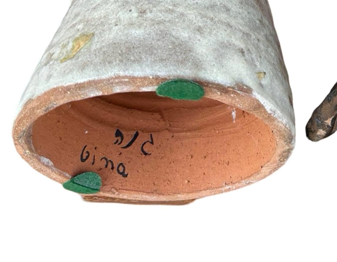 Terracota Glazed Anthropomorphic Sculpture Male and Female signed by Artist - 18