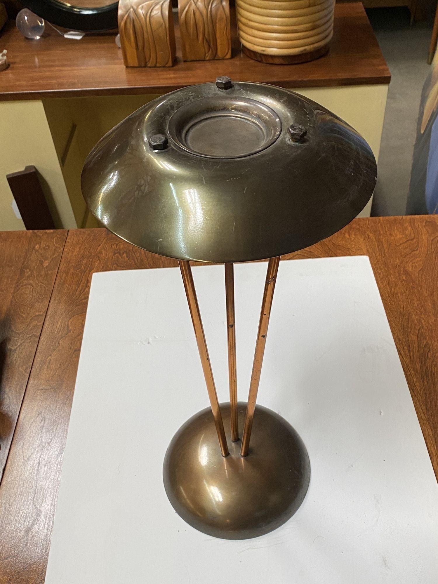 High Style Machine Age Bronze and Copper Art Deco Ashtray - 10