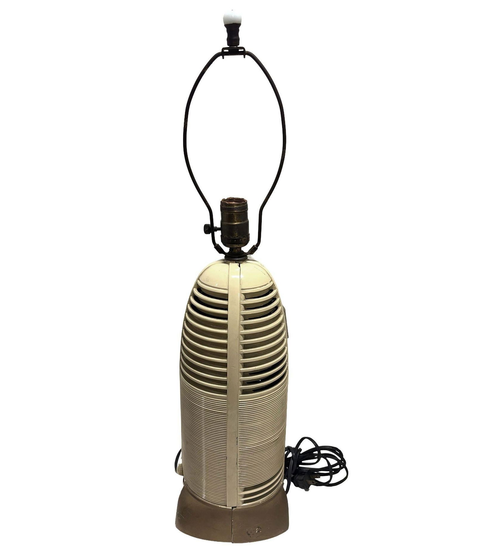 Mitchell "Lumitone" Streamline Art Deco Bakelite AM Radio Table Lamp, 1941 - 3