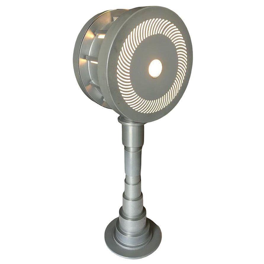Post-Modern Futurist Enameled Futurist Steel Table Lamp 1990, 2 Available - 9