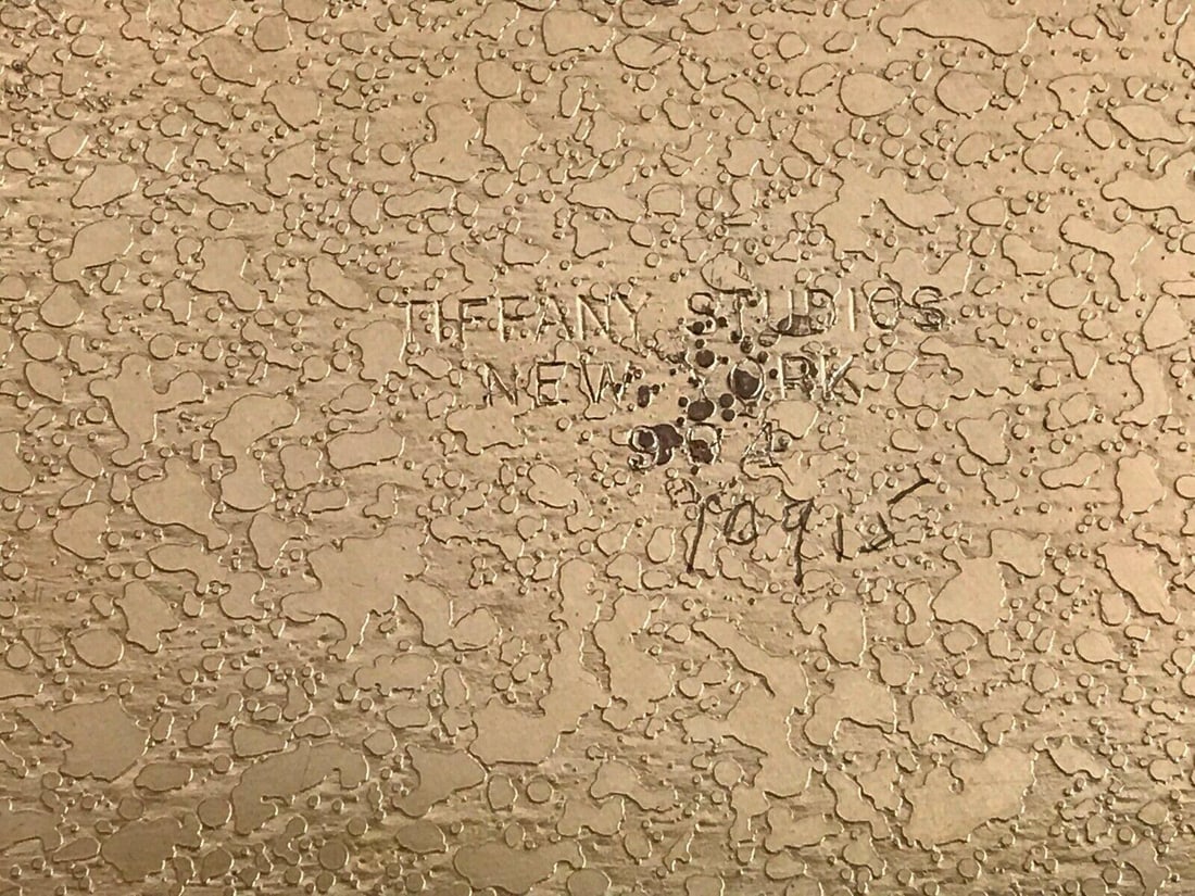 Tiffany Studios Gold Dore Bronze Acid Etched Zodiac 19" Blotter Ends, Pair #994 - 6