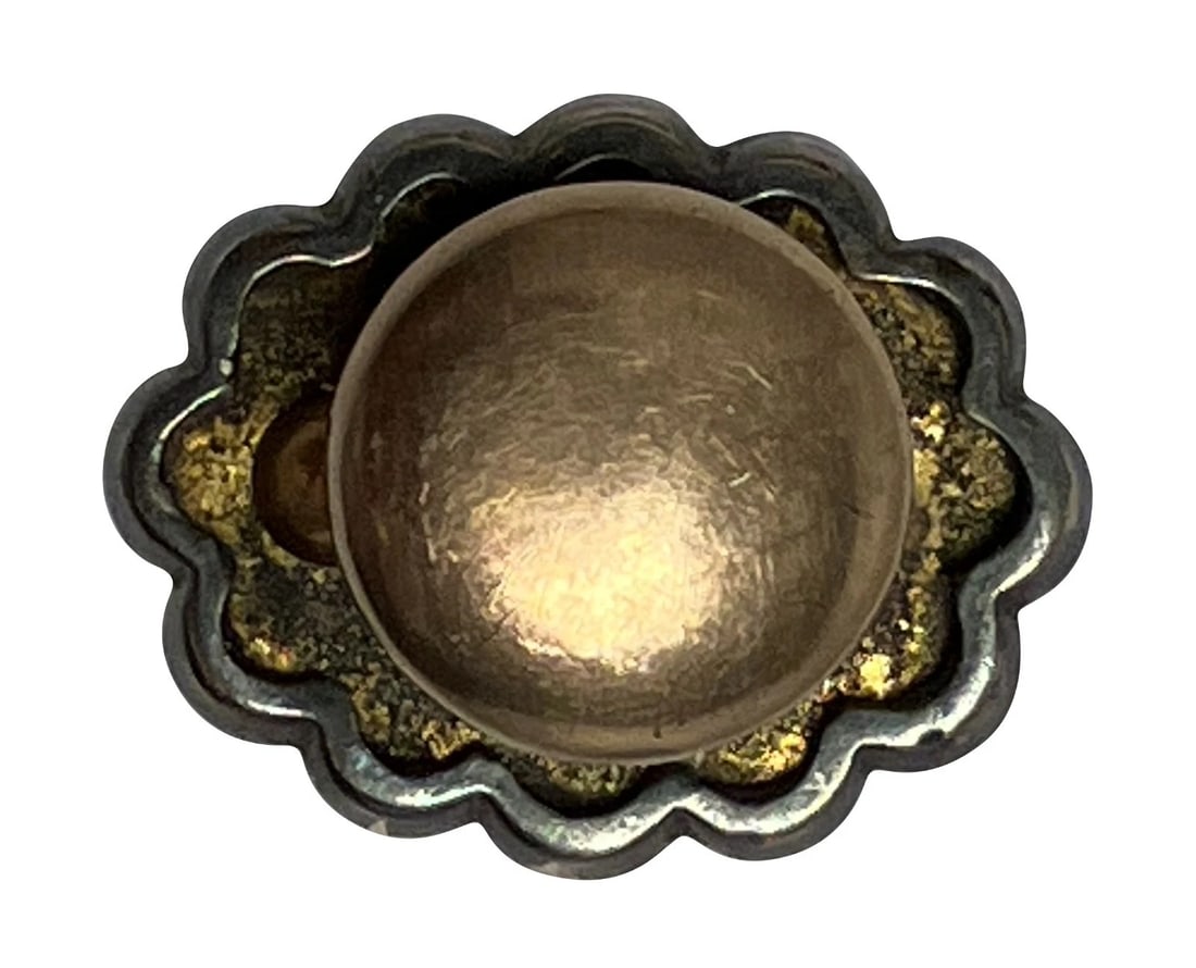 Victorian Red Coral Cameo Gold Gilt Top Buttom To Re-Purpose - 6