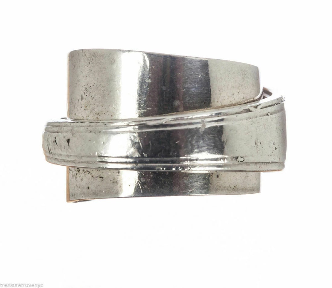 Sterling Silver Butter Knife Ring Silverware Alberto Juan - 3