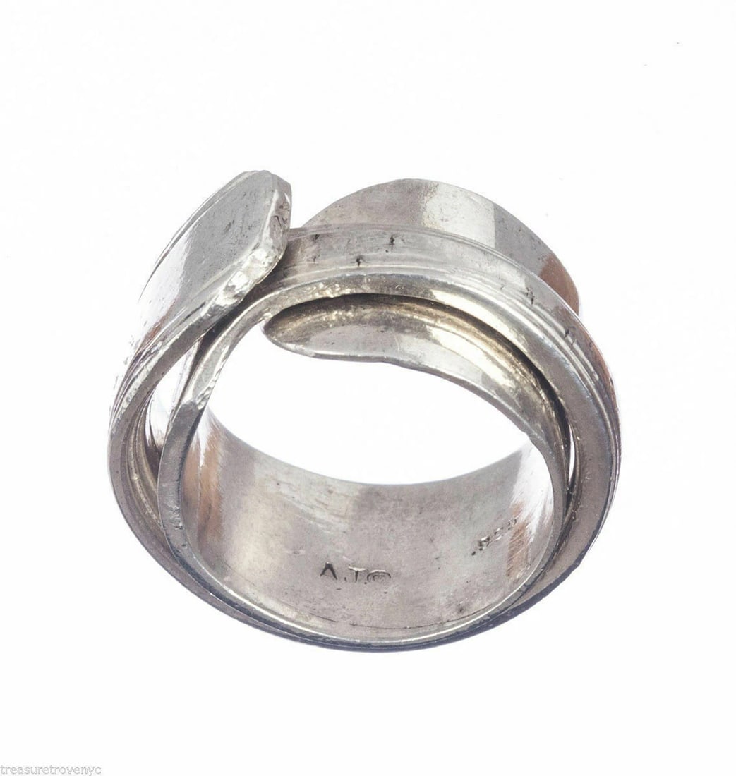 Sterling Silver Butter Knife Ring Silverware Alberto Juan - 5