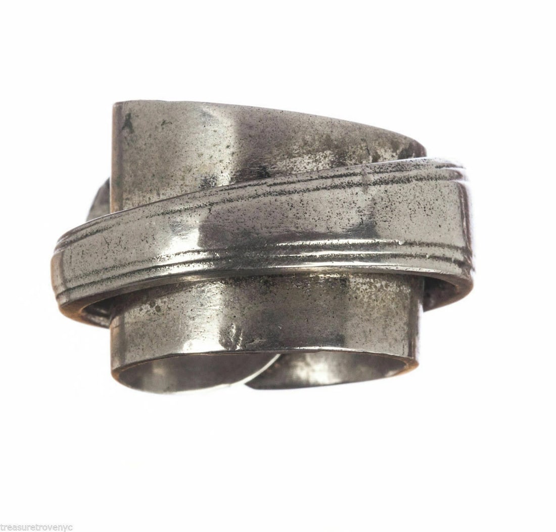 Sterling Silver Butter Knife Ring Silverware Alberto Juan - 8