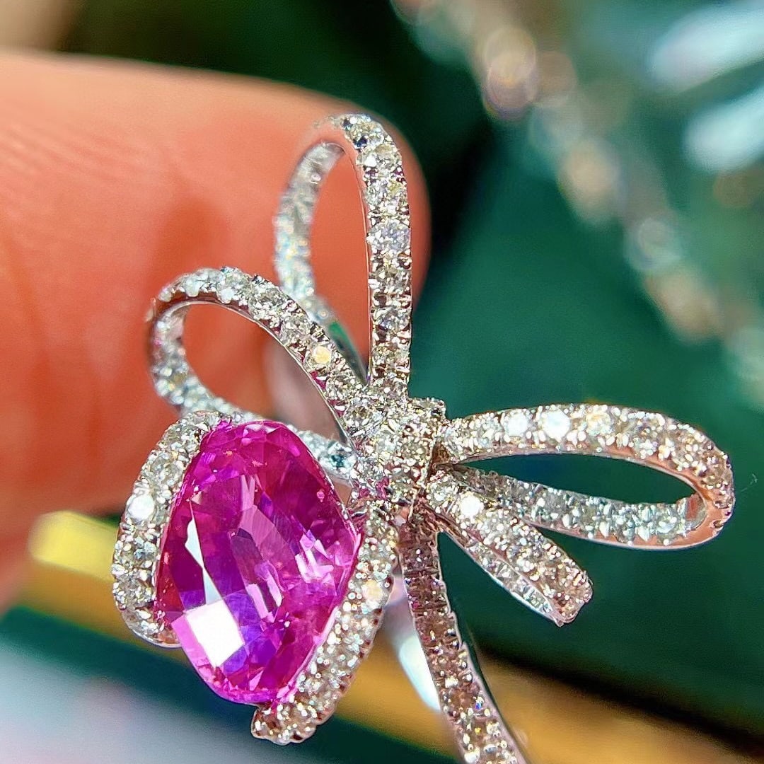 14K GOLD 1.92 CTW NATURAL SAPPHIRE & DIAMOND RING - 3