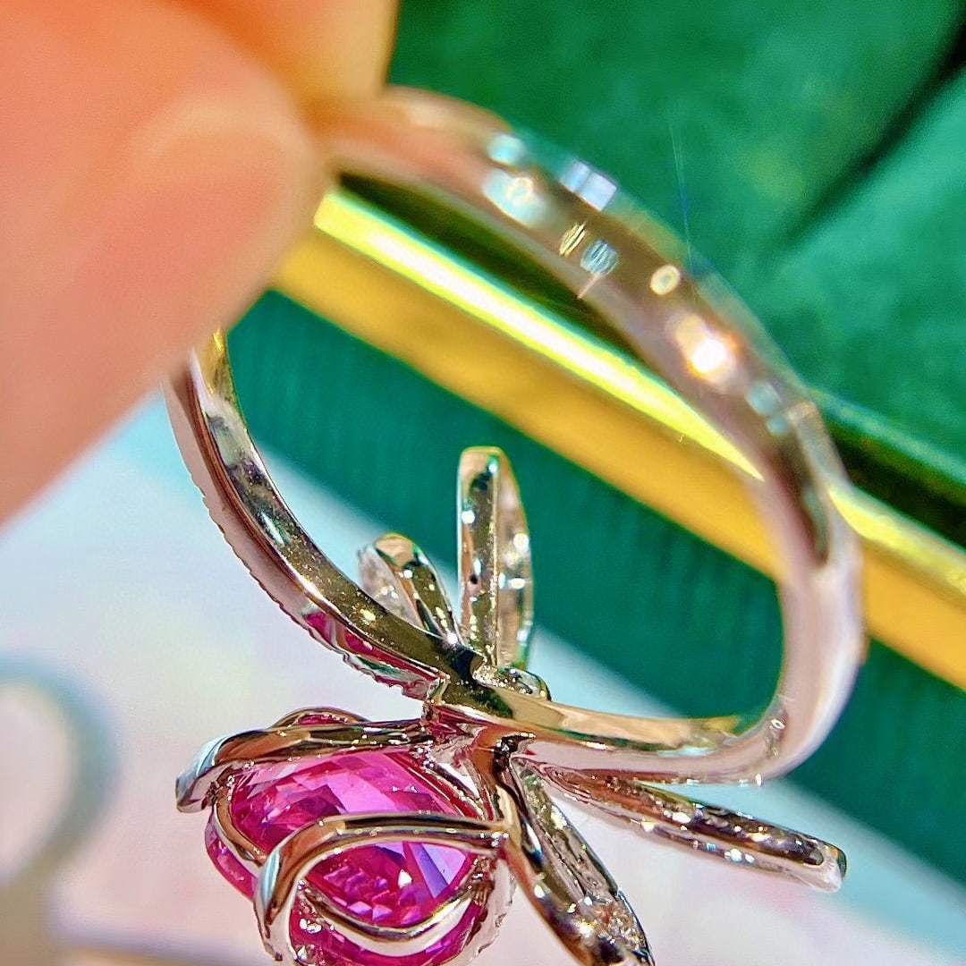 14K GOLD 1.92 CTW NATURAL SAPPHIRE & DIAMOND RING - 5