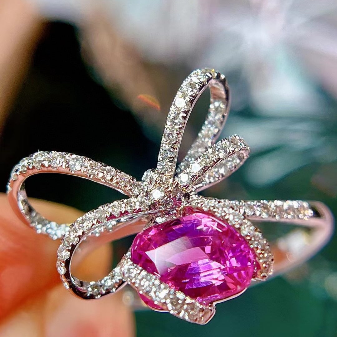 14K GOLD 1.92 CTW NATURAL SAPPHIRE & DIAMOND RING - 7