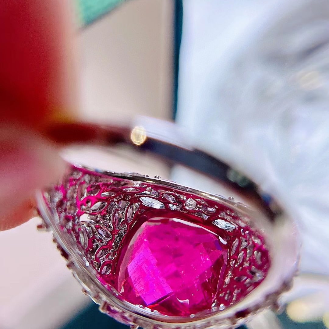 14K GOLD 5.14 CTW NATURAL TOURMALINE & DIAMOND RING - 5