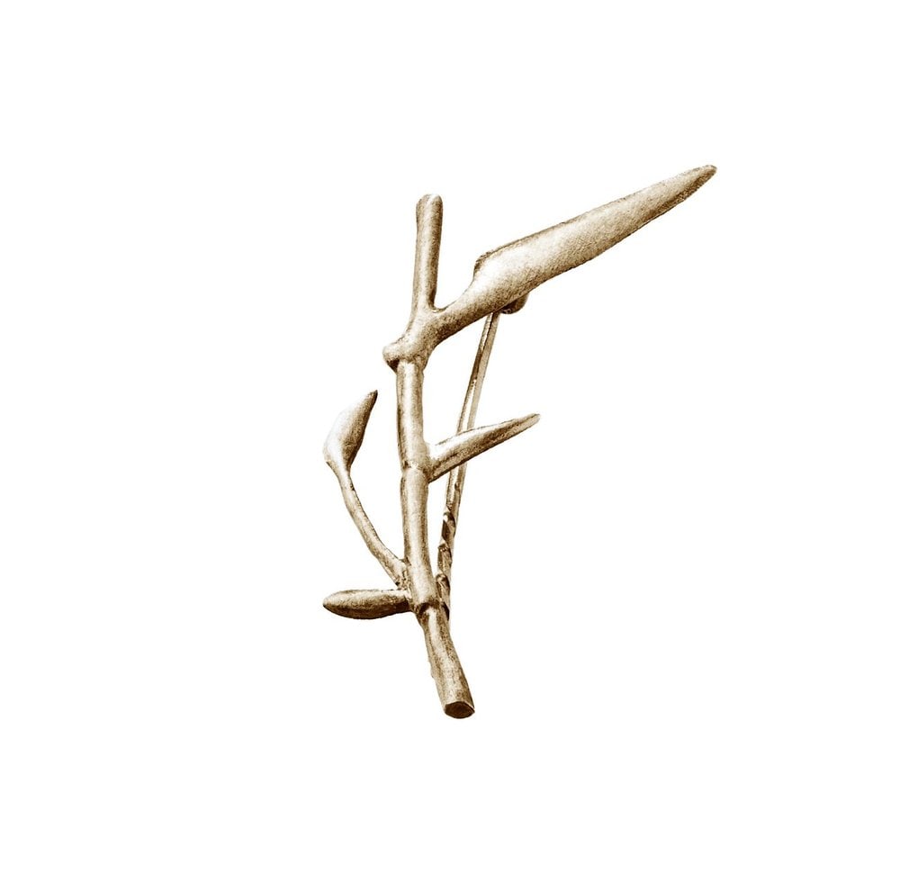 Bamboo Brooch in Silver - 7