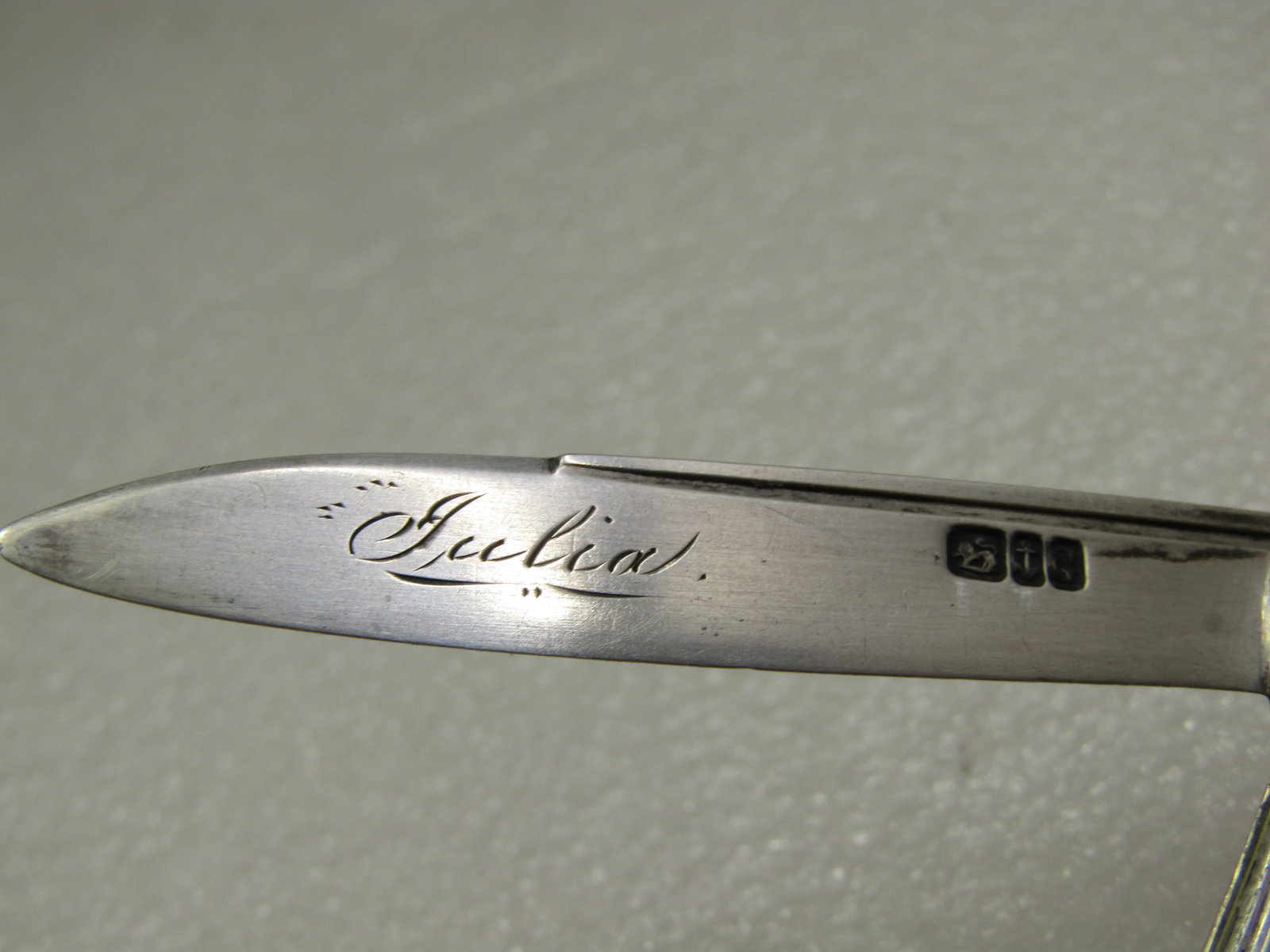 Antique Sterling Silver Art Nouveau Folding Knife , 5.5" Open - 3