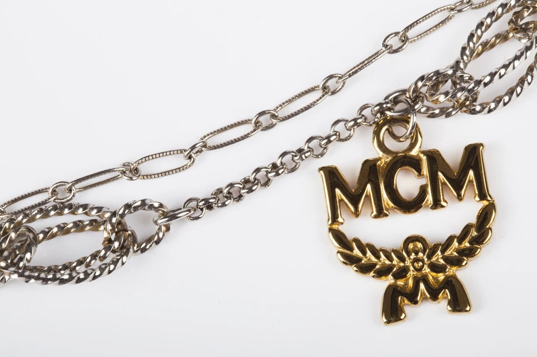 MCM Brass Tag Flapper Necklace - 5