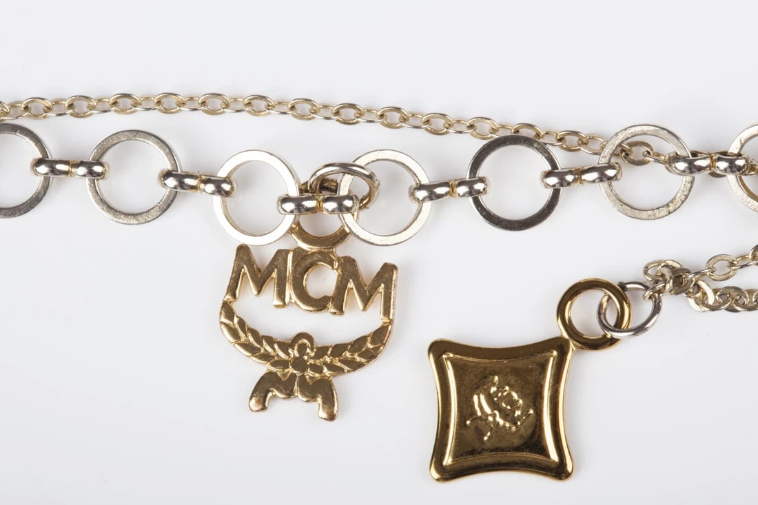 MCM Brass Tag Flapper Necklace - 6