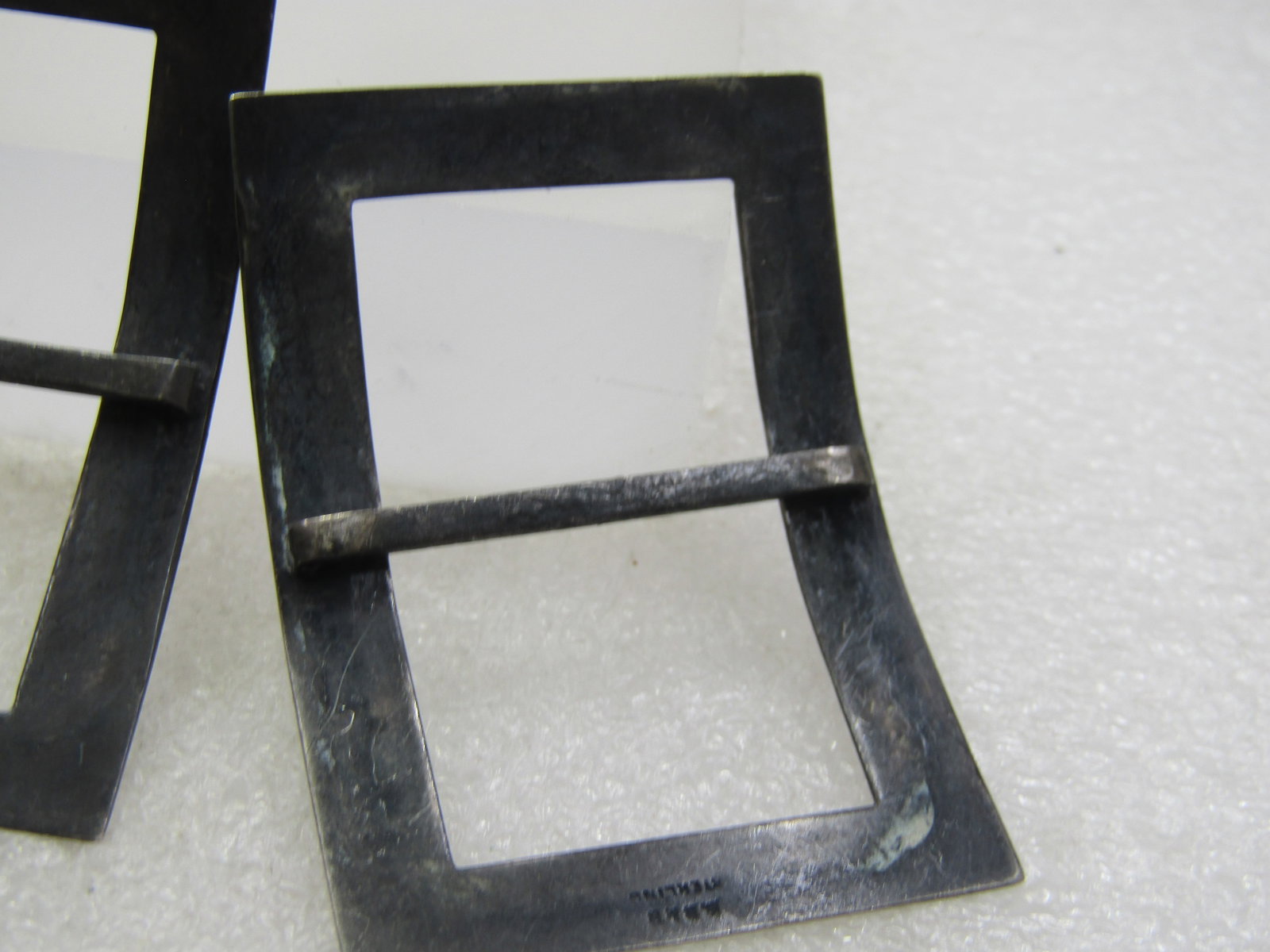 Vintage 3 Sterling Buckle Lot, Signed B.B.&B. and TPS, 1910-1930's - 9