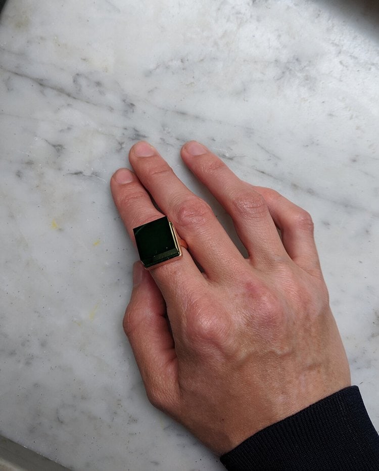 Ring with Green Quartz - 3