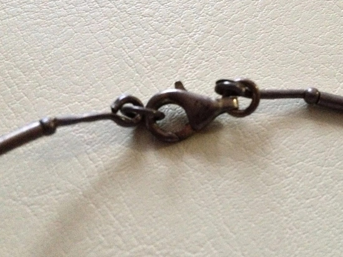 Sterling Silver Apple Sponge Coral Bead Necklace - 4