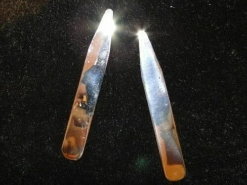 Polished Sterling Silver Collar Stays 2.5" Alberto Juan: Title:Polished Sterling Silver Collar Stays 2.5" Alberto JuanDescription:Great simple luxury are these sterling silver collar stays. Hand crafted from a single carving of wax, then cast in fine