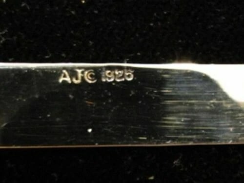 Polished Sterling Silver Collar Stays 2.5" Alberto Juan - 6