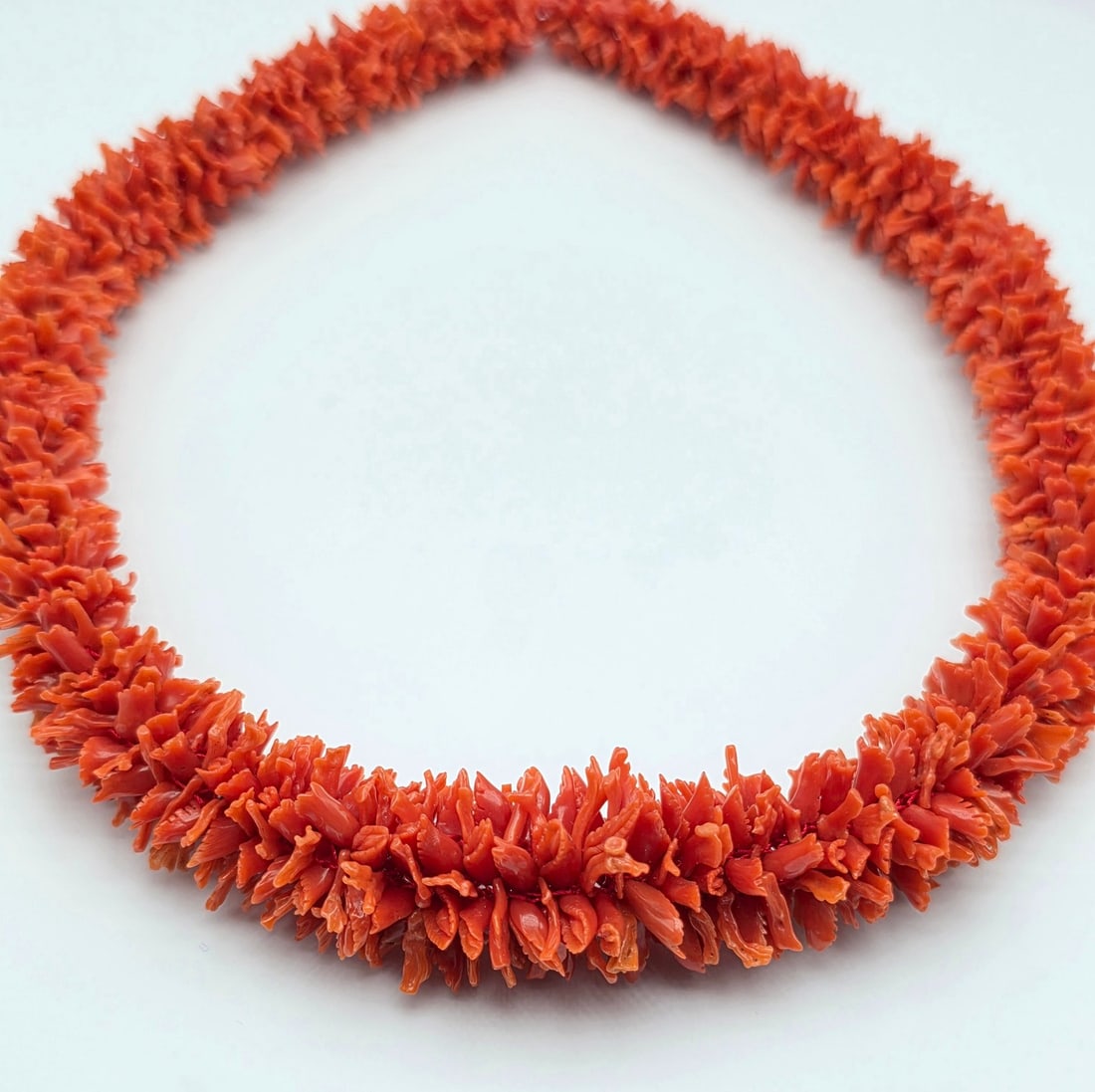 Extraordinary red coral necklace with 18kt gold clasp - 5