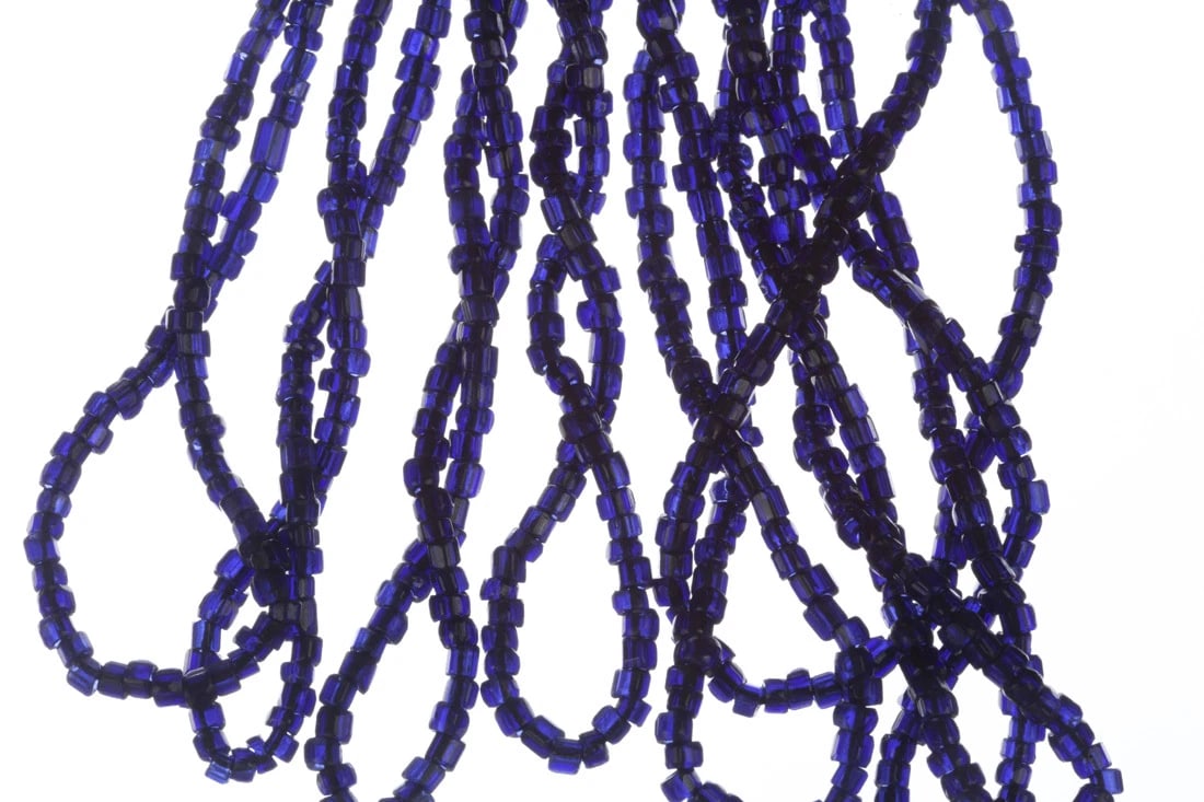 Victorian Jet Seed Bead Flapper Tassel Necklace - 5