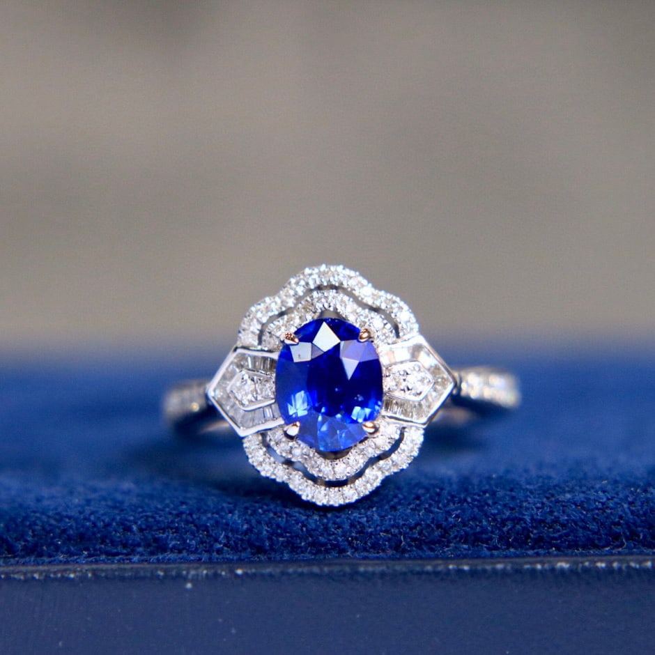 14K GOLD 1.93 CTW NATURAL SAPPHIRE & DIAMOND RING/PENDANT: Title:14K GOLD 1.93 CTW NATURAL SAPPHIRE & DIAMOND RING/PENDANT Description:Ref:230528591Gold Content:14K GoldRing Size:7.25USMain Gemstone:SapphireNumber of stones:1Shape:OvalCarat Weight:1.52ct Colo