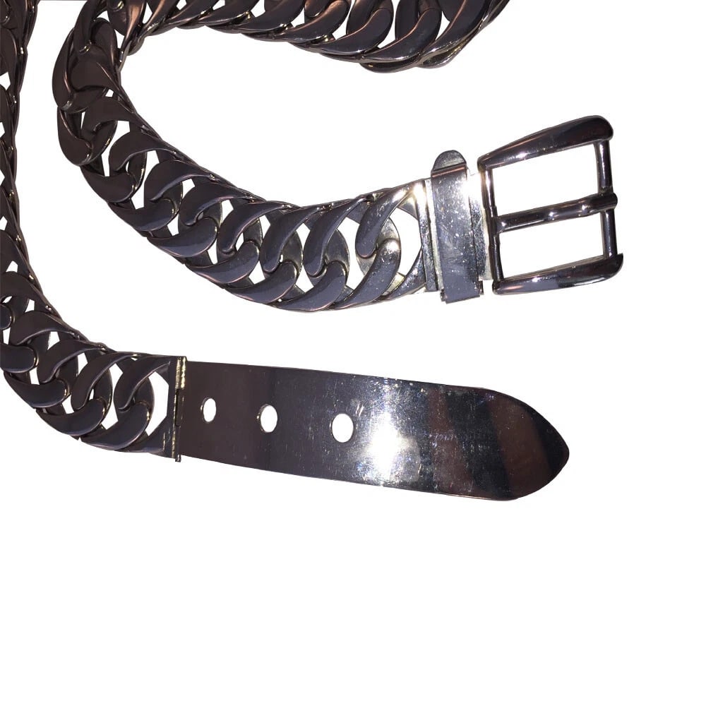 Gucci Massive Silver Tone Runway Chain Belt Necklace - 5