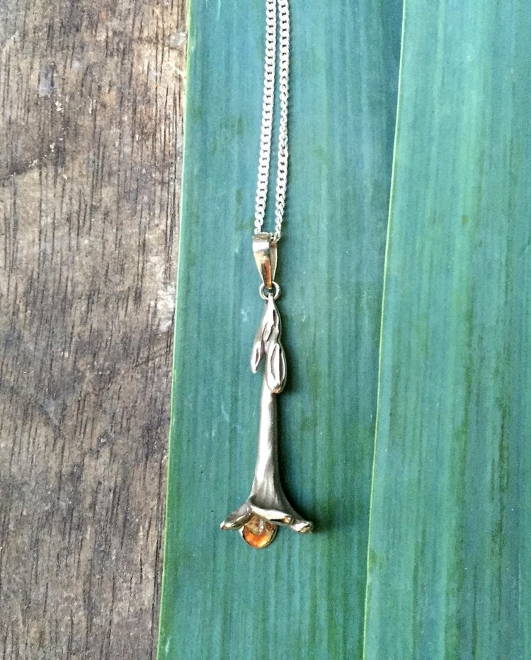 Sterling Silver Bindweed Pendant - 3