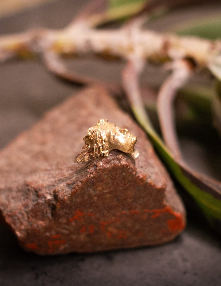 Sappho Pendant Necklace: Title:Sappho Pendant NecklaceDescription:A small fragment, as if unearthed from an ancient shore. This pendant takes its name from Sappho, the poetess whose verses survive only in scattered pieces,