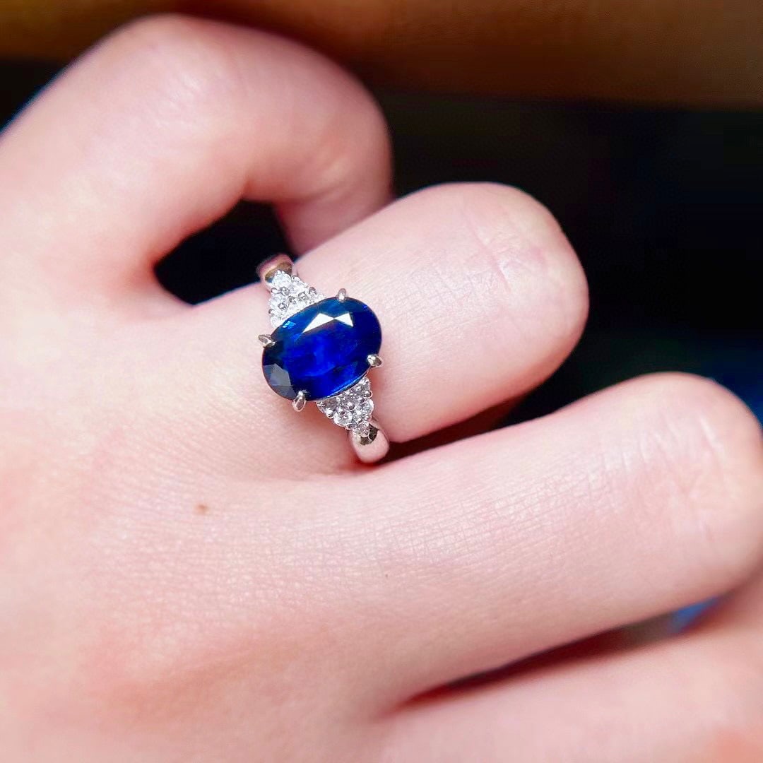 14K GOLD 2.72 CTW NATURAL SAPPHIRE & DIAMOND RING - 2