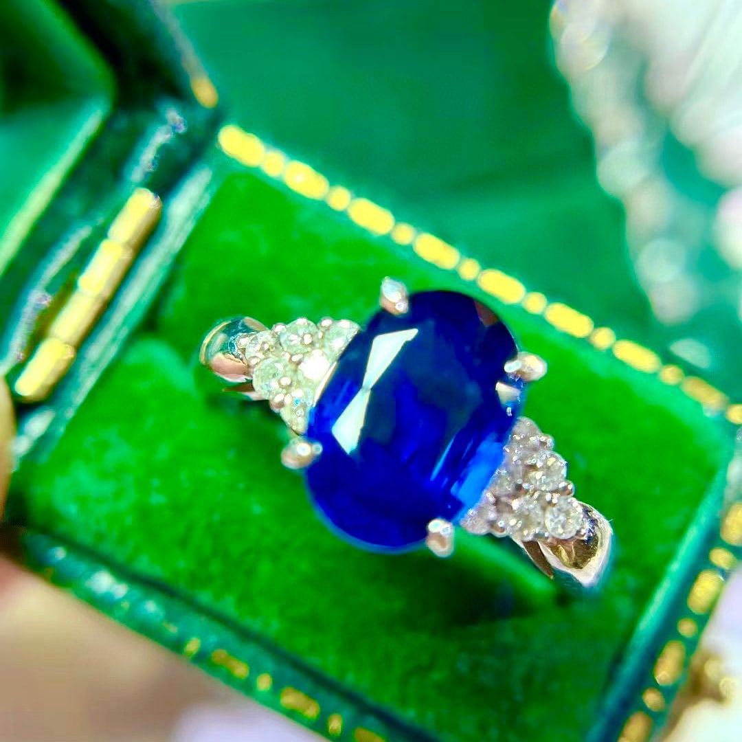 14K GOLD 2.72 CTW NATURAL SAPPHIRE & DIAMOND RING - 3