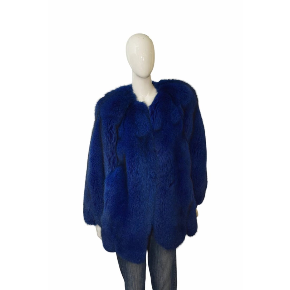 Sam Rone Paris Electric Blue Fur Collarless Jacket Coat size M: Title:Sam Rone Paris Electric Blue Fur Collarless Jacket Coat size M Description:Sam Rone Paris Electric Blue Fur Collarless Jacket Coat size M The classic jacket meets fashion glam, and top quality!!